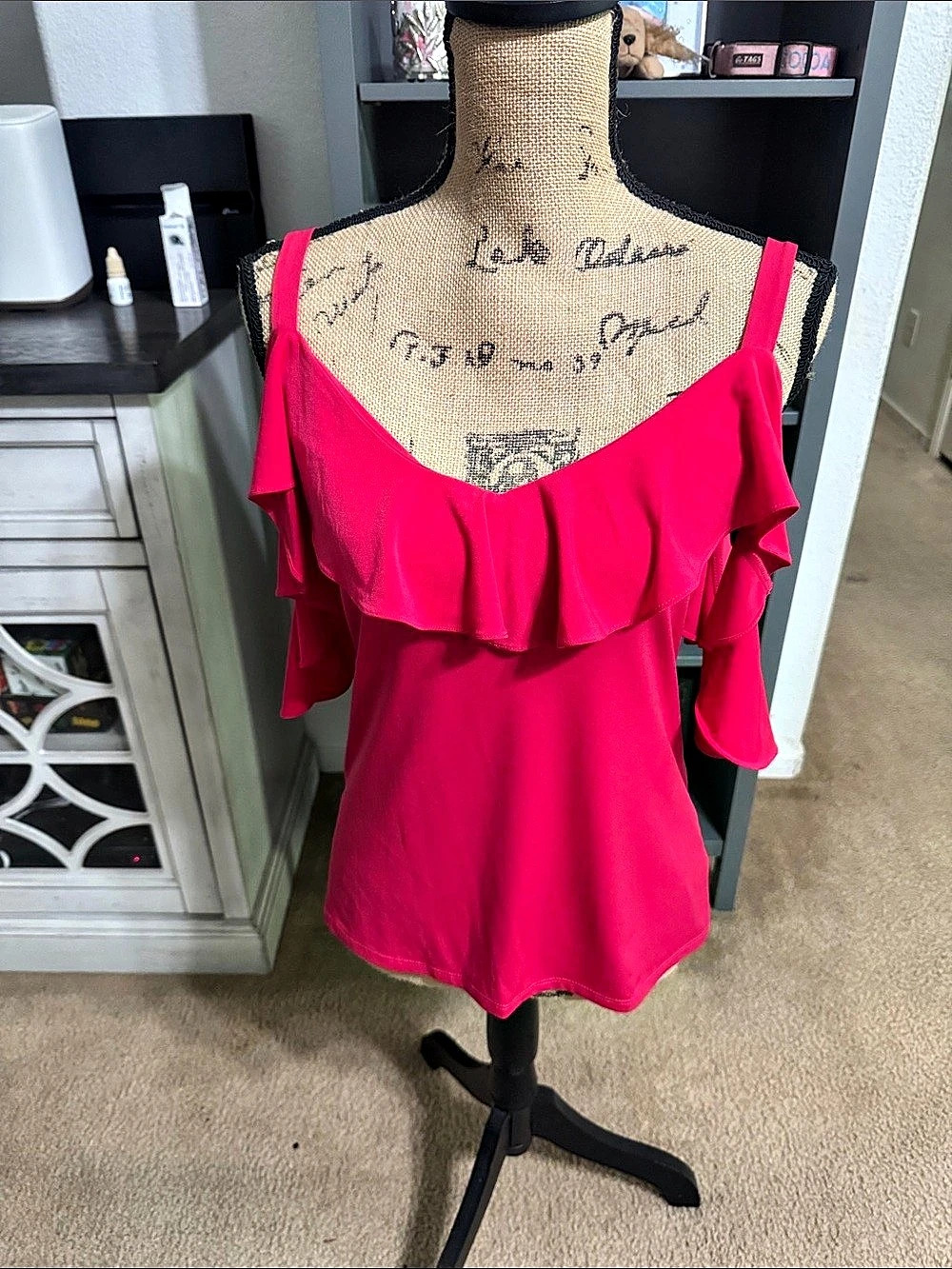 EXPRESS Ruffle Camisole in Pink Small